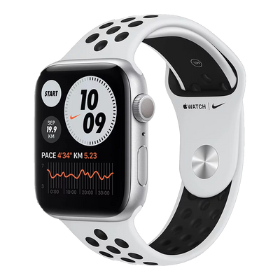 Apple Watch Nike SE 40mm GPS Silver Alum Case w. Pure Platinum/Black Nike Sport Band MKQ23 фото