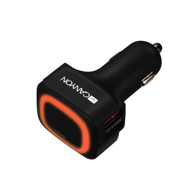 Автомобільний зарядний пристрій Canyon (4USB, 4.8A) Black (CNE-CCA05B) CNE-CCA05B фото